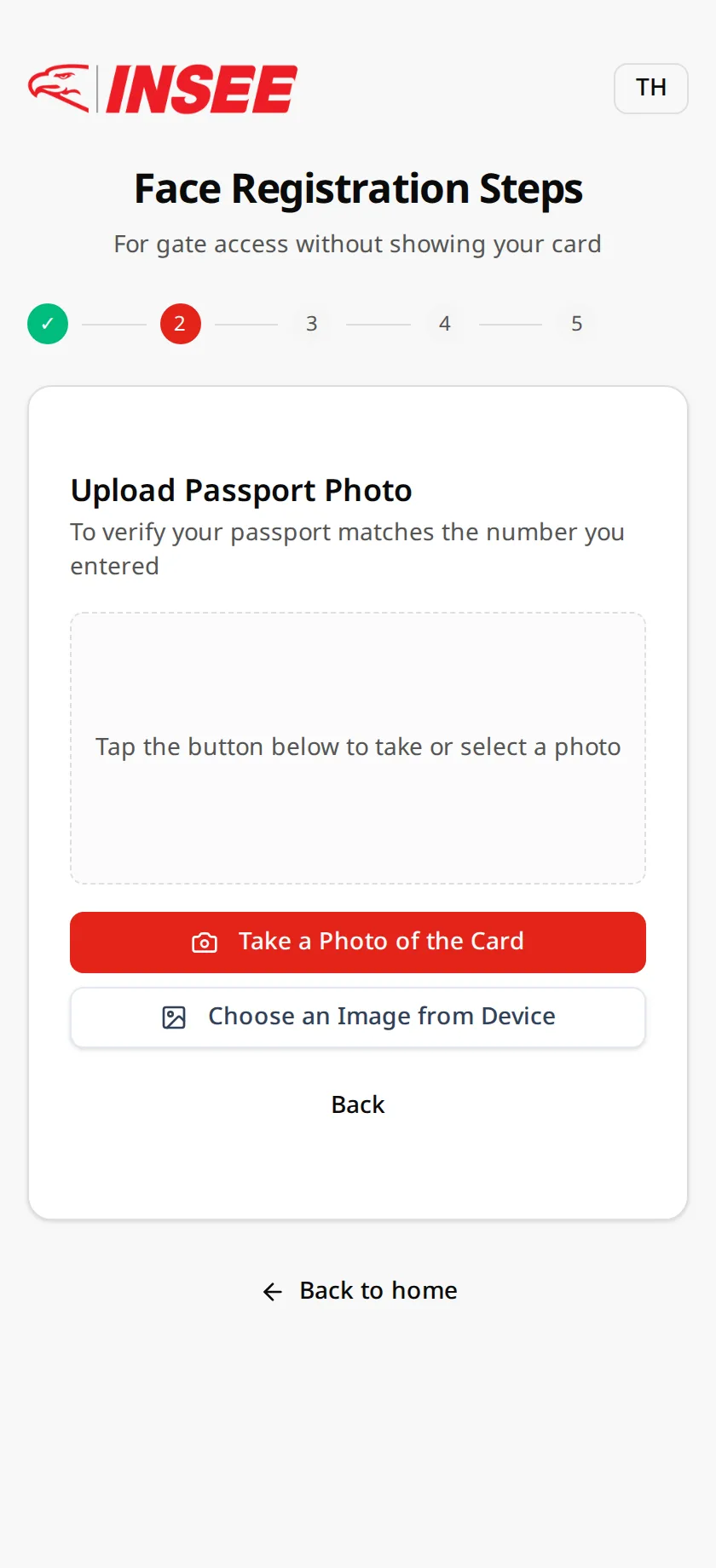 Passport photo upload